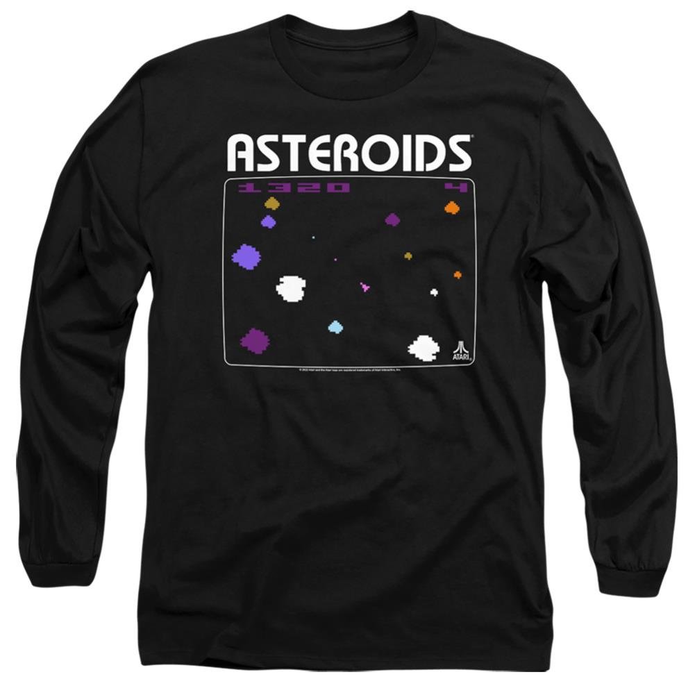 Atari Asteroids Screen Men's 18/1 Cotton Long-Sleeve T-Shirt