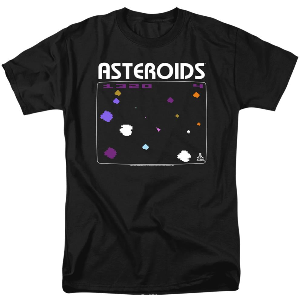Atari Asteroids Screen Men's 18/1 Cotton Short-Sleeve T-Shirt