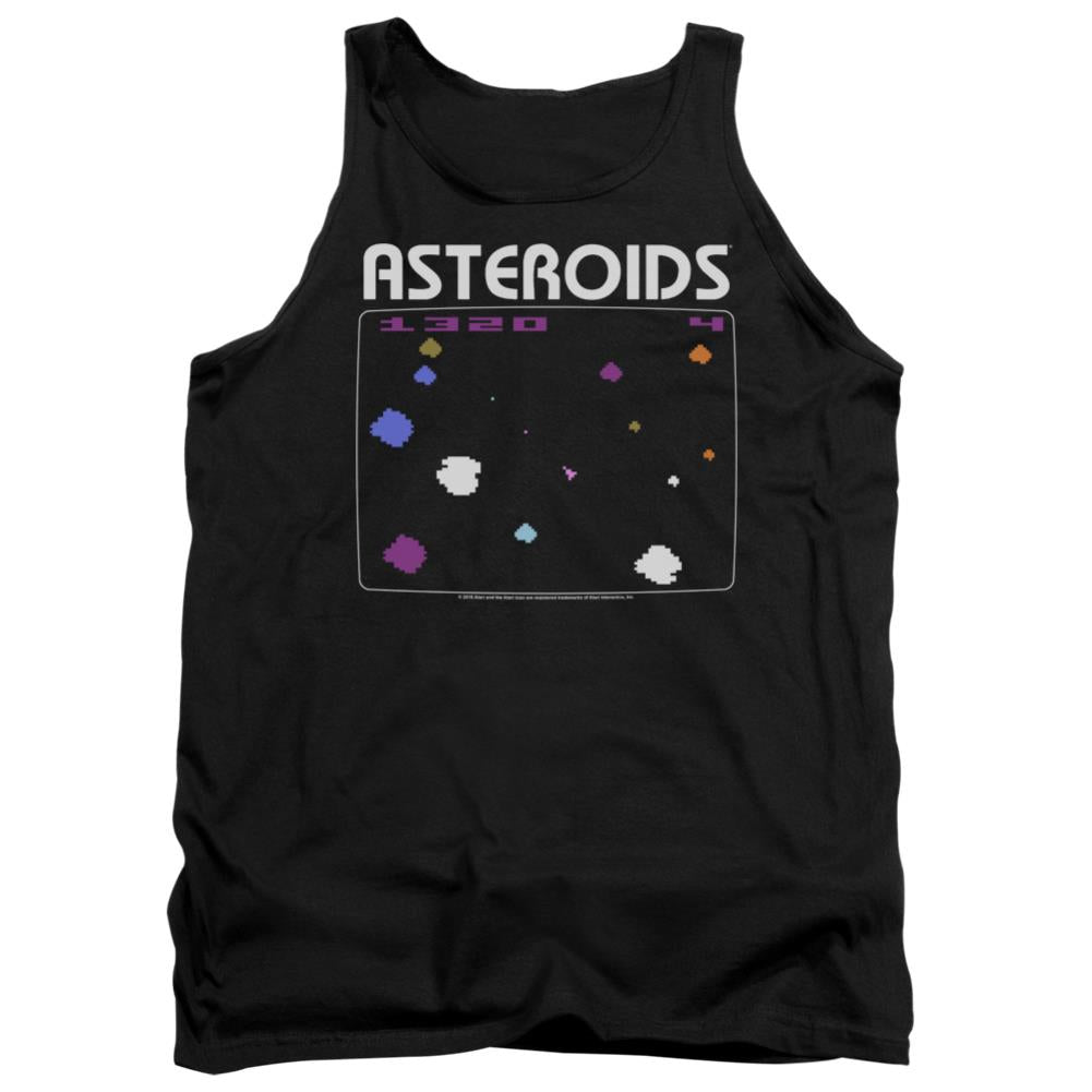 Atari Asteroids Screen Men's 18/1 Cotton Tank Top