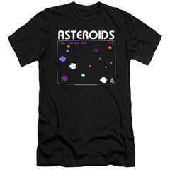 Atari Asteroids Screen Men's Ultra-Soft 30/1 Cotton Slim Short-Sleeve T-Shirt