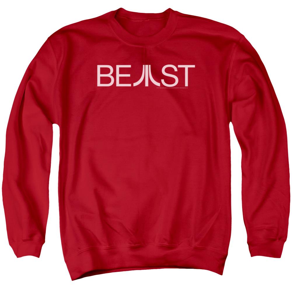 Atari Beast Men's Crewneck 50 50 Poly Long-Sleeve T-Shirt