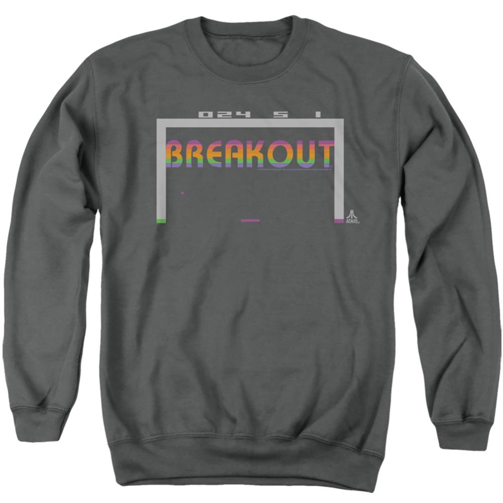 Atari Breakout 2600 Men's Crewneck 50 50 Poly Long-Sleeve T-Shirt