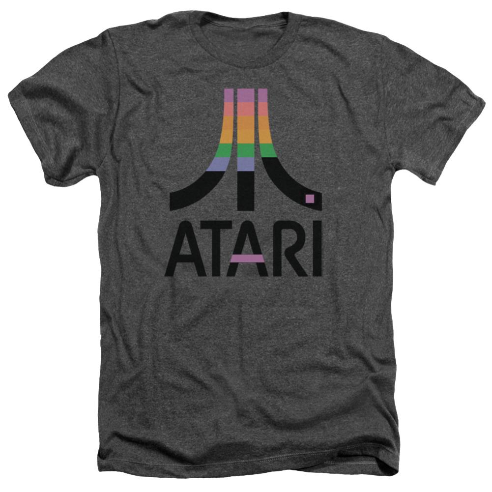 Atari Breakout Inset Men's 30/1 Heather 60 40 Poly Short-Sleeve T-Shirt