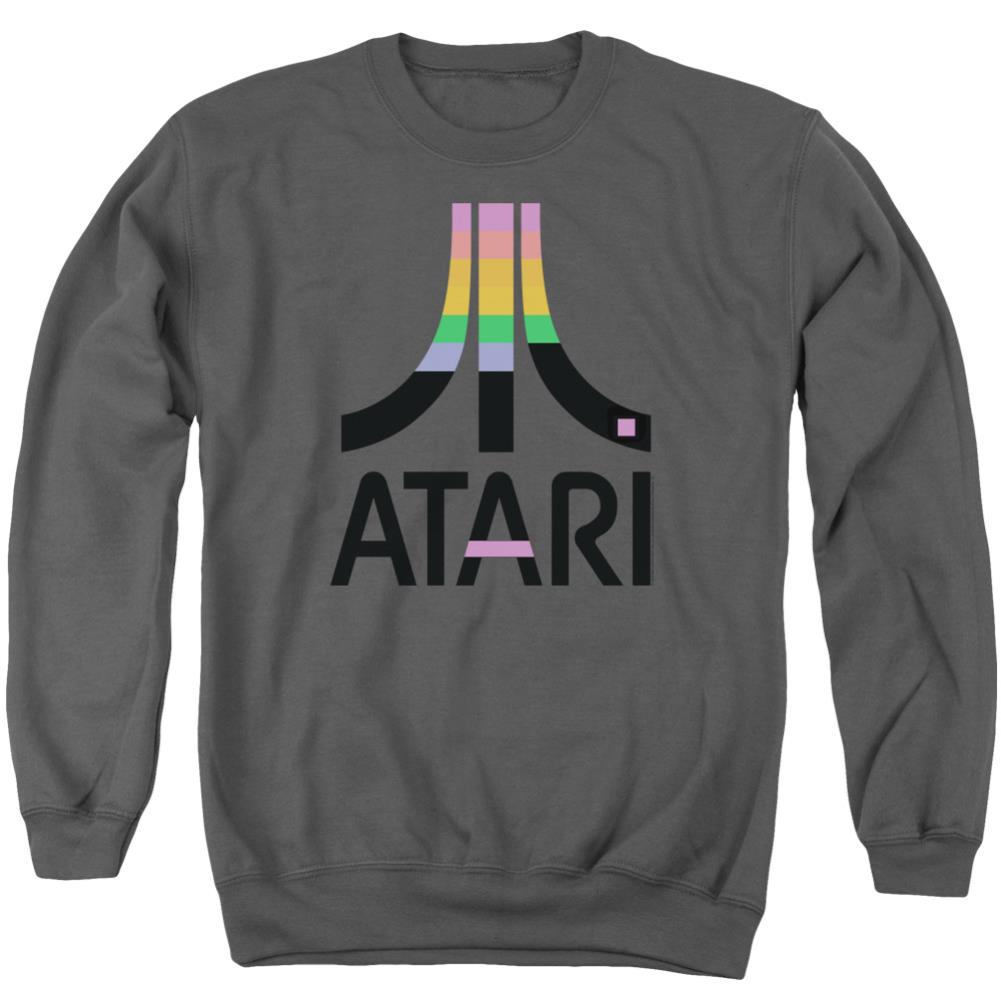 Atari Breakout Inset Men's Crewneck 50 50 Poly Long-Sleeve T-Shirt