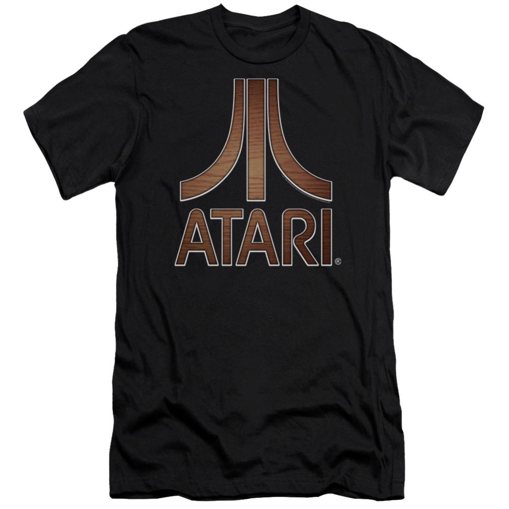 Atari Classic Wood Emblem Men's Ultra-Soft 30/1 Cotton Slim Short-Sleeve T-Shirt