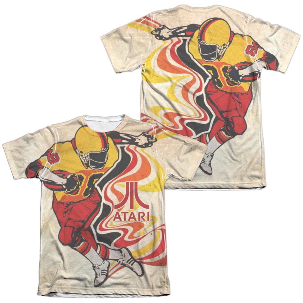 Atari Football (Front/Back Print) Men's Regular Fit Poly Cotton Short-Sleeve T-Shirt