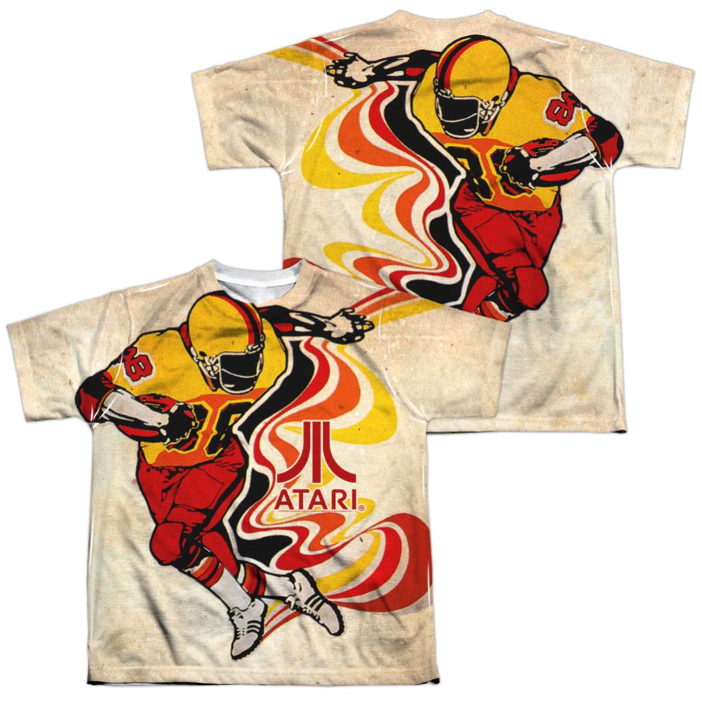 Atari Football (Front/Back Print) Youth Regular Fit Poly Short-Sleeve T-Shirt