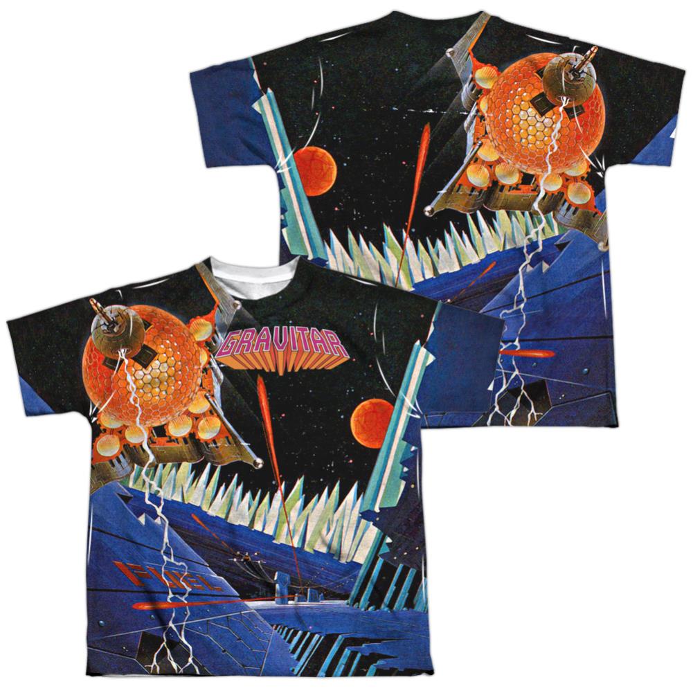 Atari Gravitar (Front/Back Print) Youth Regular Fit Poly Short-Sleeve T-Shirt