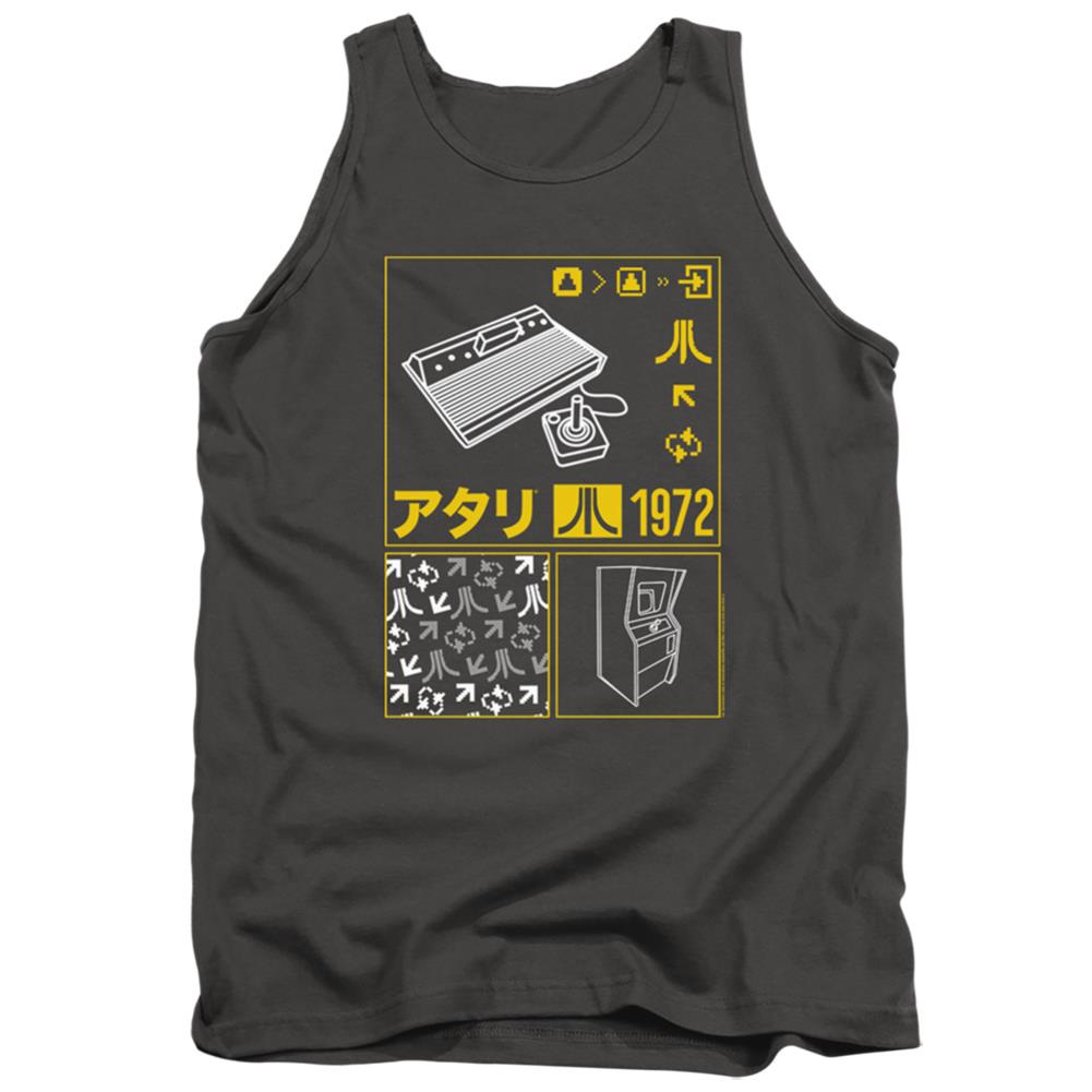 Atari Kanji Squares Men's 18/1 Cotton Tank Top