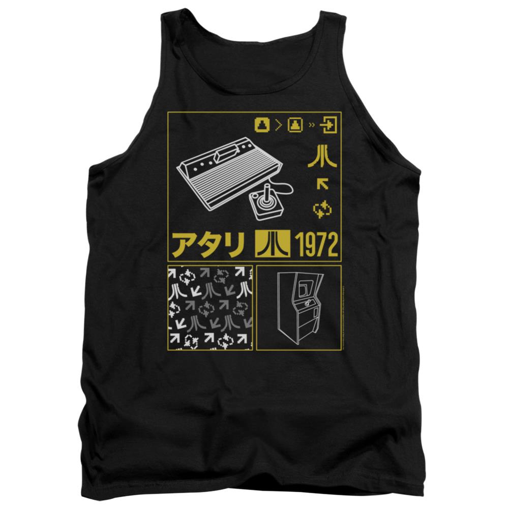 Atari Kanji Squares Men's 18/1 Cotton Tank Top
