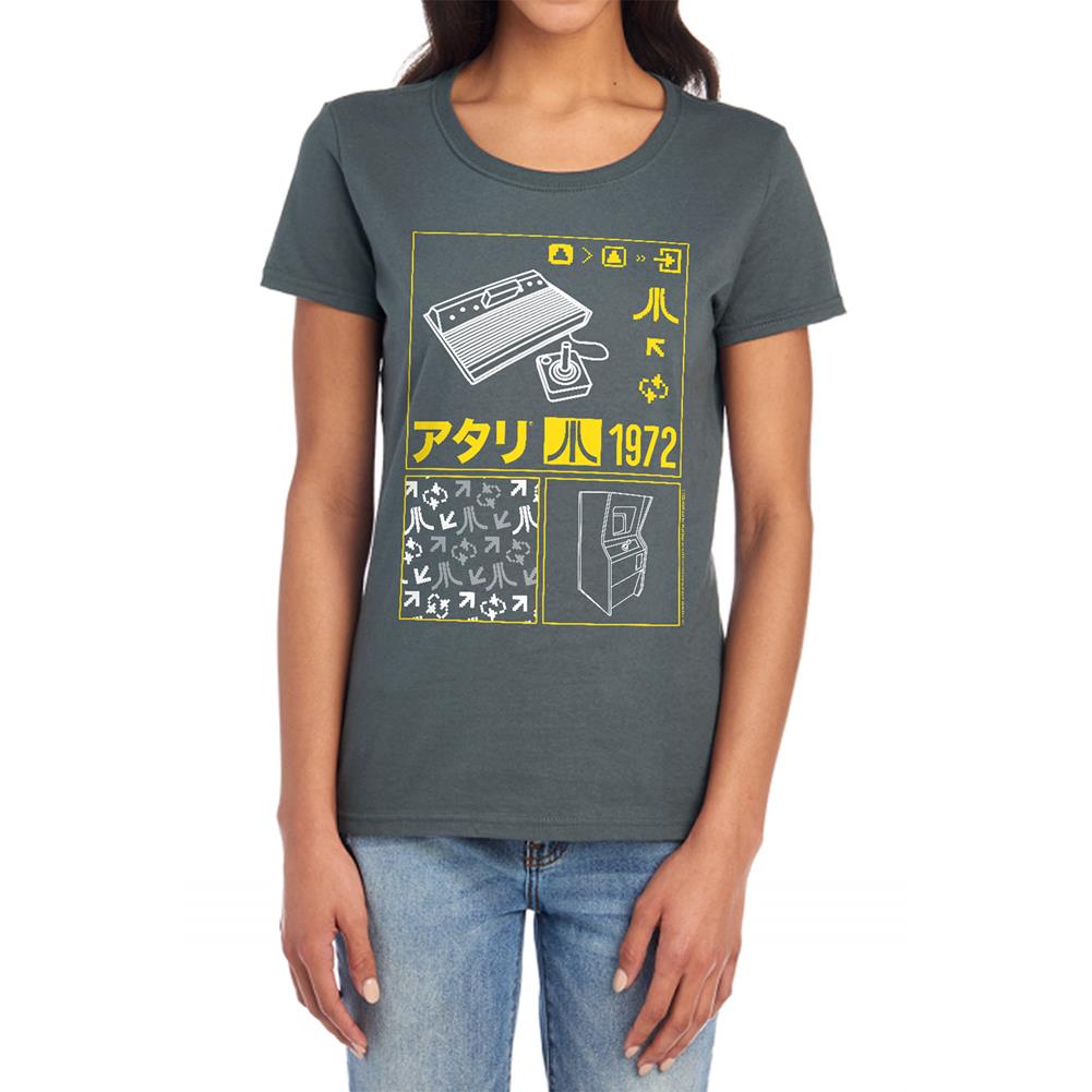 Atari Kanji Squares Women's 18/1 Cotton Short-Sleeve T-Shirt