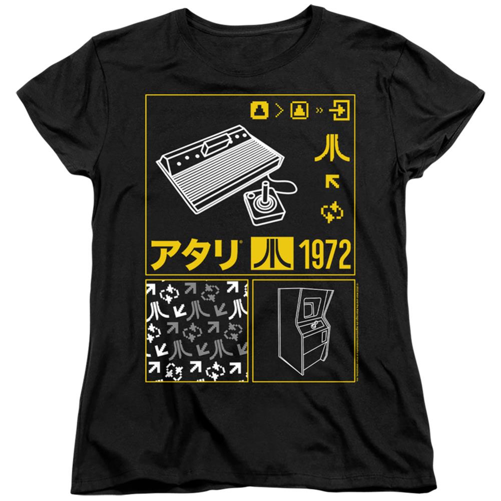 Atari Kanji Squares Women's 18/1 Cotton Short-Sleeve T-Shirt