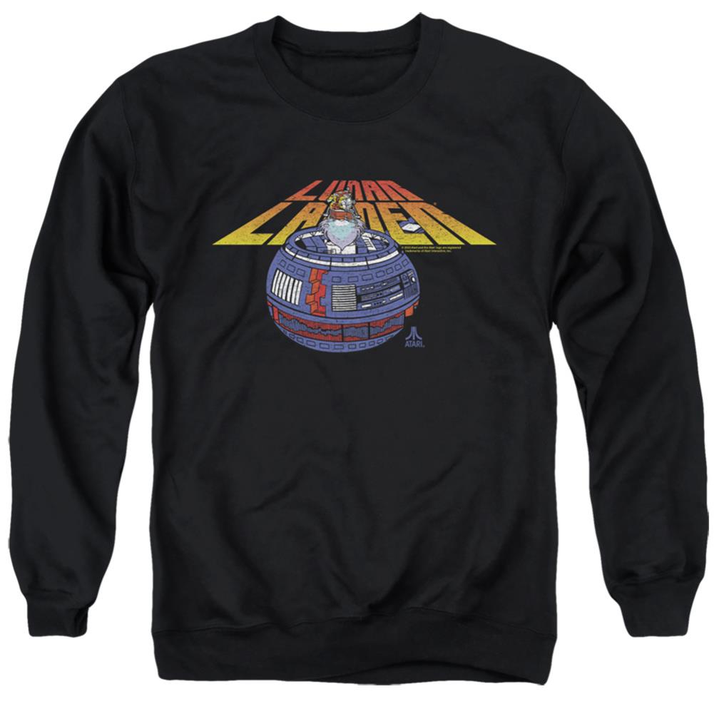 Atari Lunar Globe Men's Crewneck 50 50 Poly Long-Sleeve T-Shirt