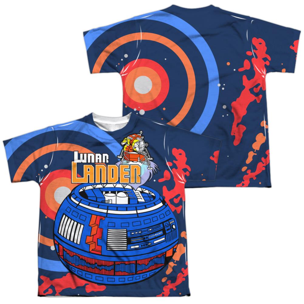Atari Lunar Landing (Front/Back Print) Youth Regular Fit Poly Short-Sleeve T-Shirt