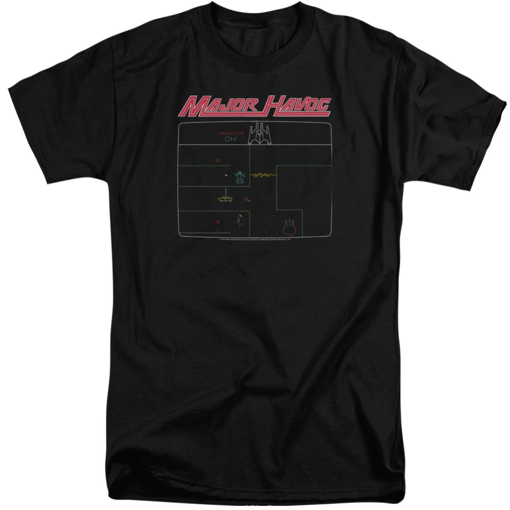 Atari Major Havoc Screen Men's 18/1 Tall Cotton Short-Sleeve T-Shirt
