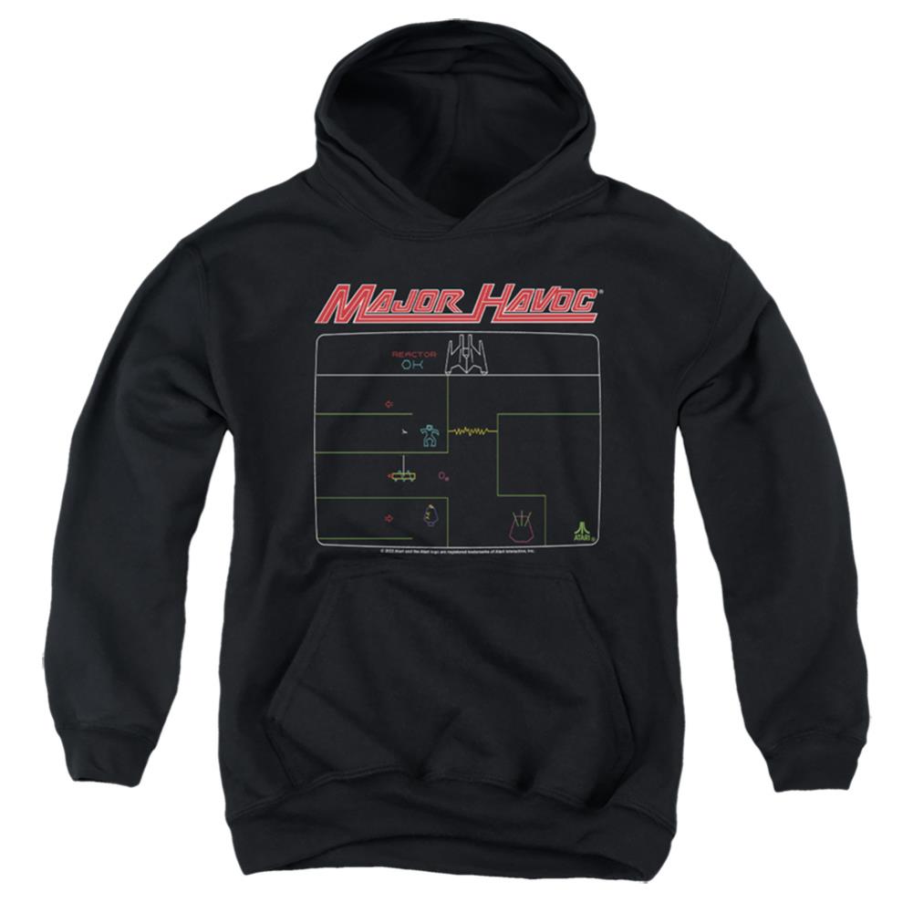 Atari Major Havoc Screen Youth Cotton Poly Pull-Over Hoodie
