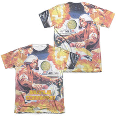 Atari Missle Commander (Front/Back Print) Men's Regular Fit Poly Cotton Short-Sleeve T-Shirt