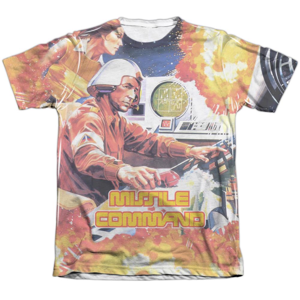Atari Missle Commander Men's Regular Fit Poly Cotton Short-Sleeve T-Shirt