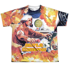 Atari Missle Commander Youth Regular Fit Poly Short-Sleeve T-Shirt