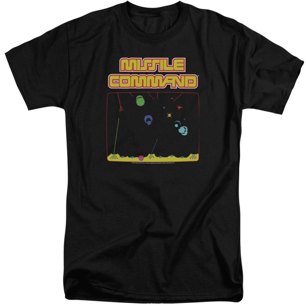 Atari Missle Screen Men's 18/1 Tall Cotton Short-Sleeve T-Shirt