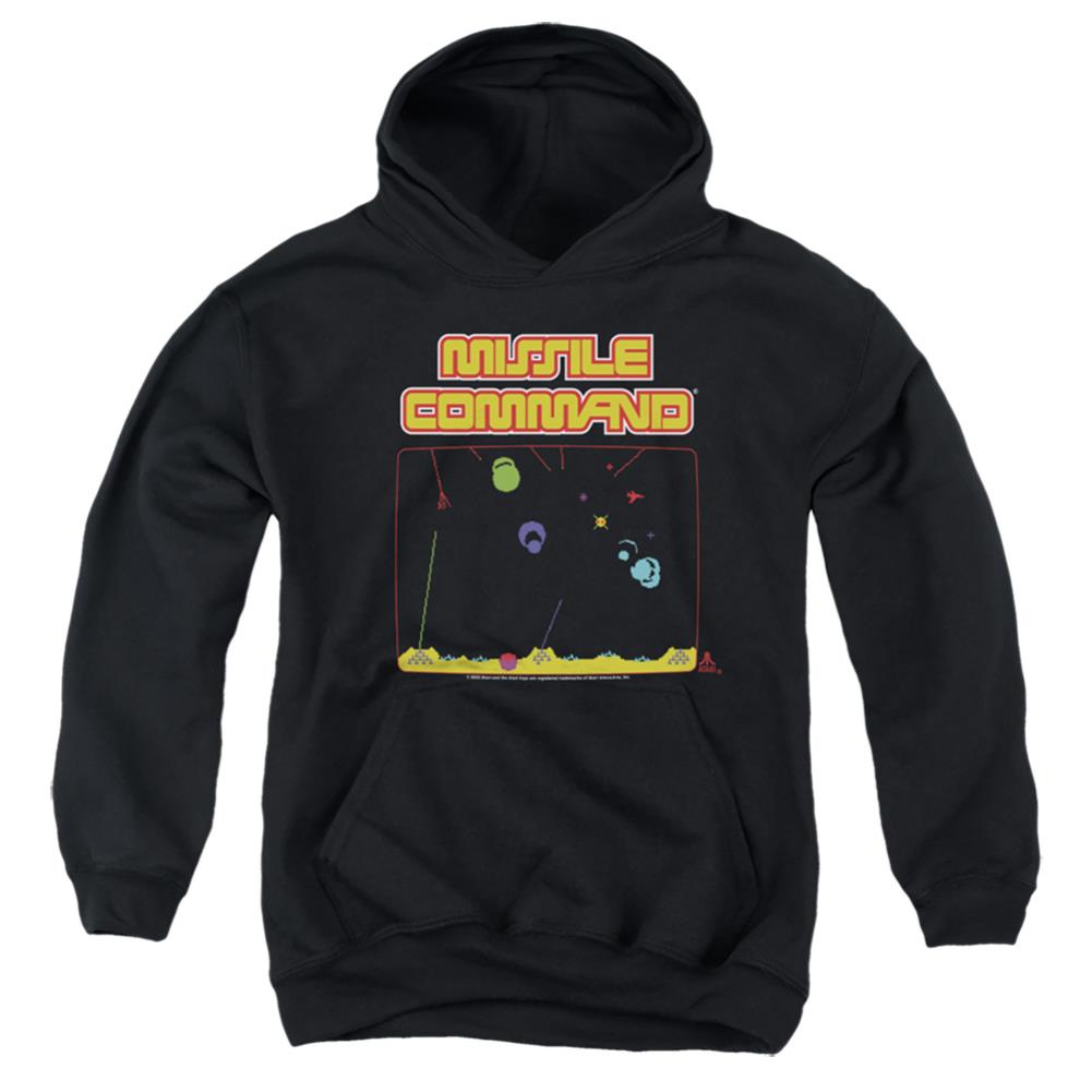 Atari Missle Screen Youth Cotton Poly Pull-Over Hoodie