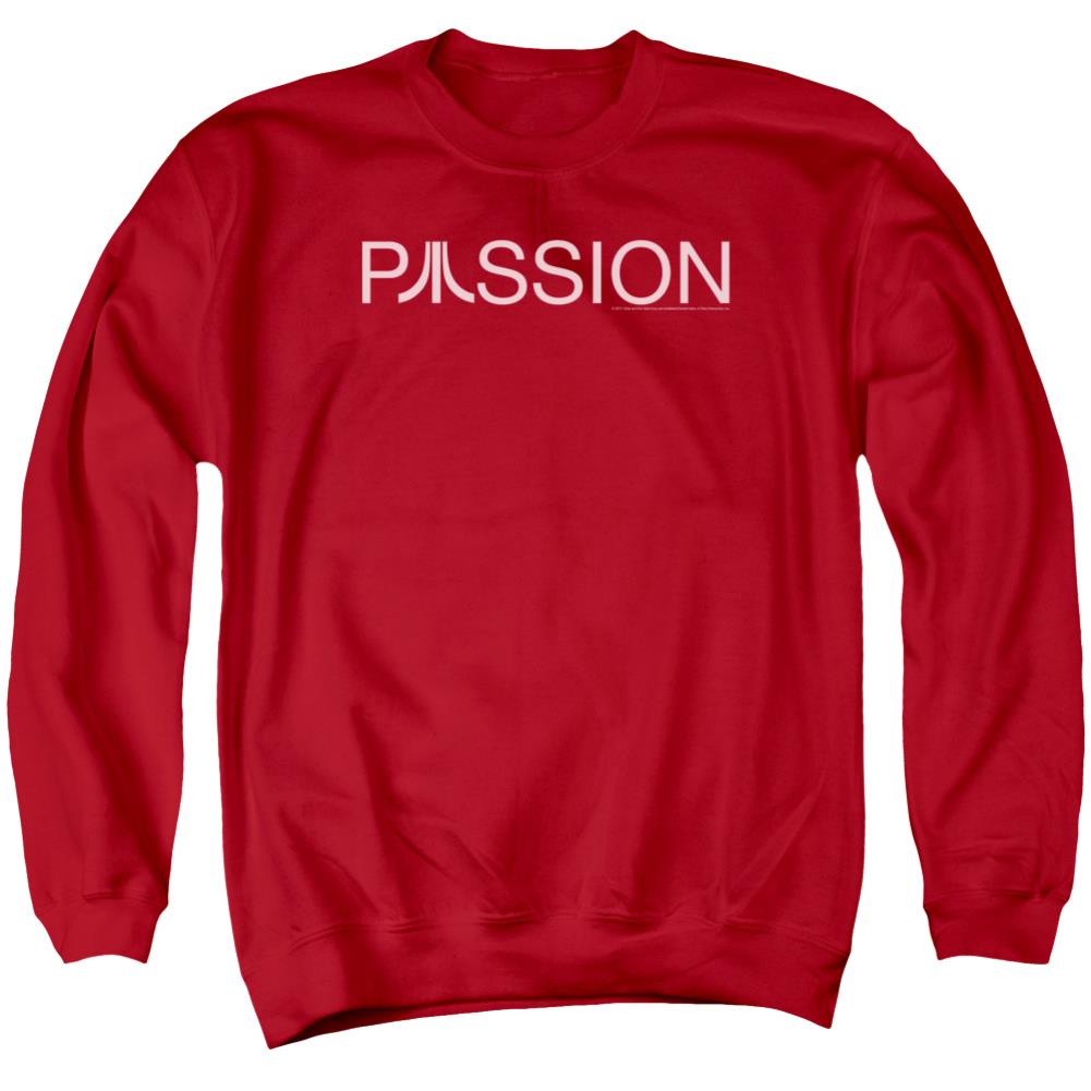 Atari Passion Men's Crewneck 50 50 Poly Long-Sleeve T-Shirt