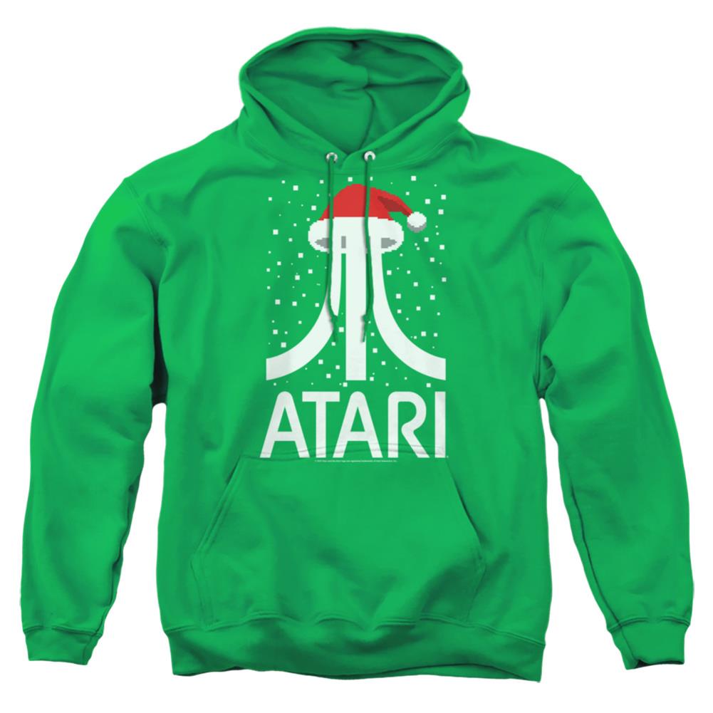 Atari Pixel Santa Hat Men's Pull-Over 75 25 Poly Hoodie