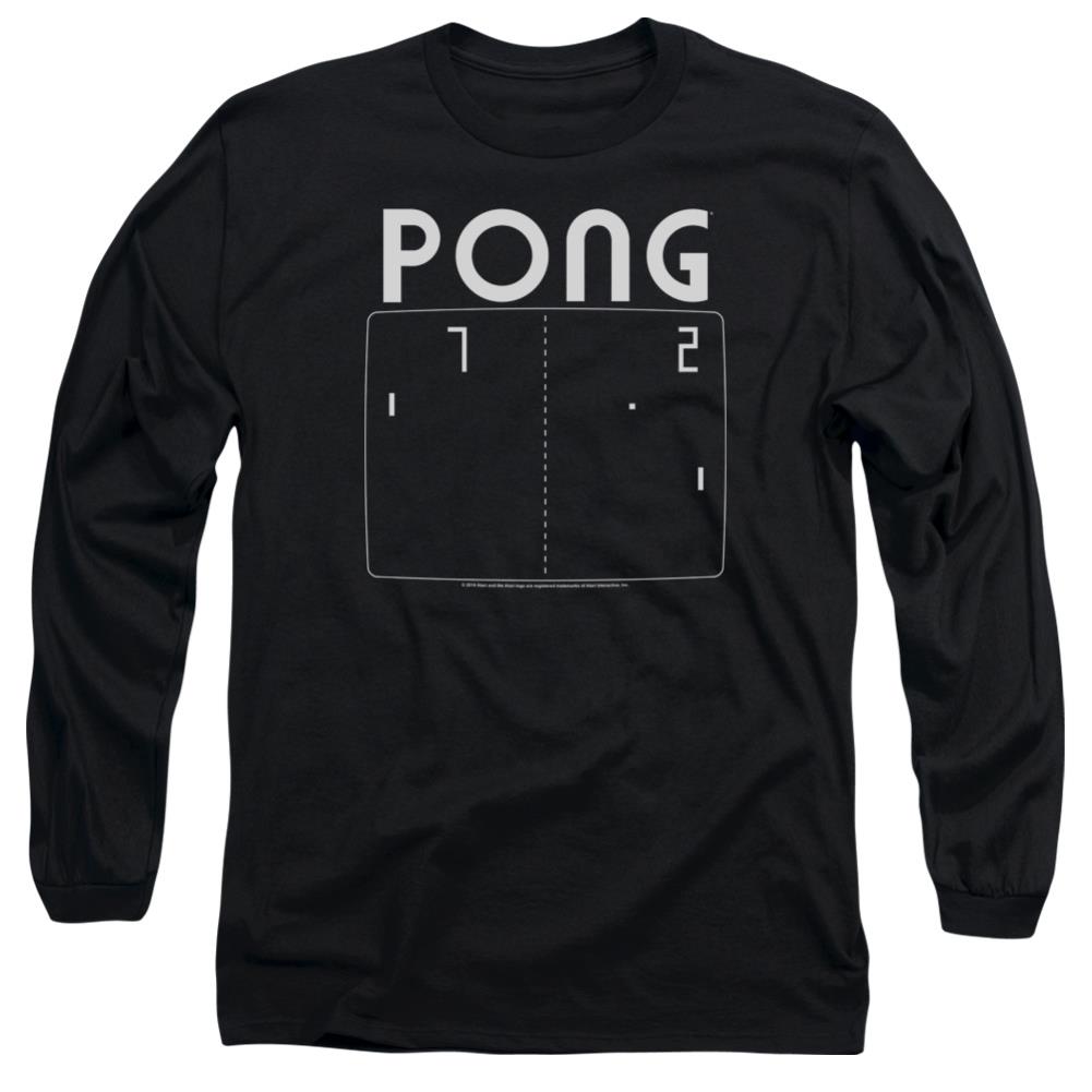 Atari Pong Screen Men's 18/1 Cotton Long-Sleeve T-Shirt