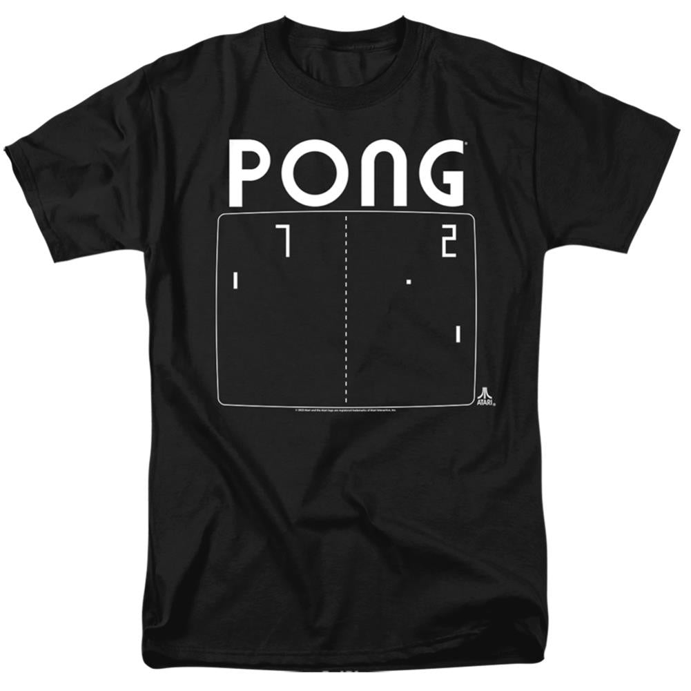 Atari Pong Screen Men's 18/1 Cotton Short-Sleeve T-Shirt