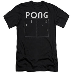 Atari Pong Screen Men's Ultra-Soft 30/1 Cotton Slim Short-Sleeve T-Shirt