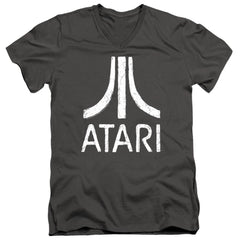 Atari Rough Logo Men's 30/1 Cotton Slim V-Neck T-Shirt