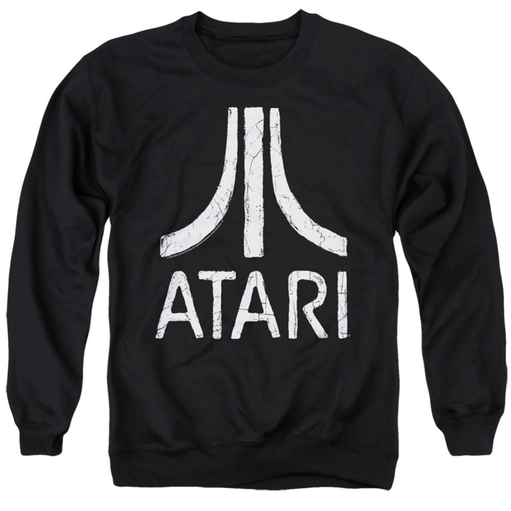 Atari Rough Logo Men's Crewneck 50 50 Poly Long-Sleeve T-Shirt