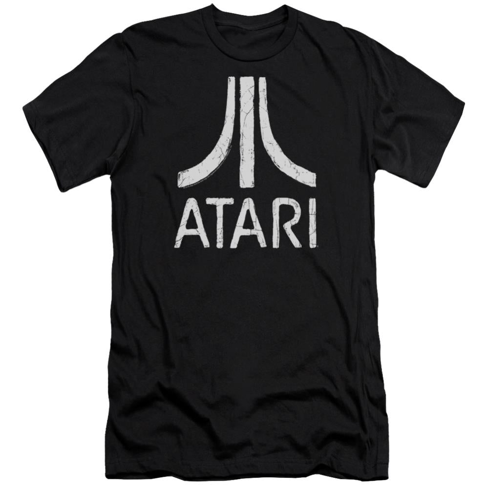 Atari Rough Logo Men's Ultra-Soft 30/1 Cotton Slim Short-Sleeve T-Shirt