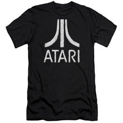 Atari Rough Logo Men's Ultra-Soft 30/1 Cotton Slim Short-Sleeve T-Shirt