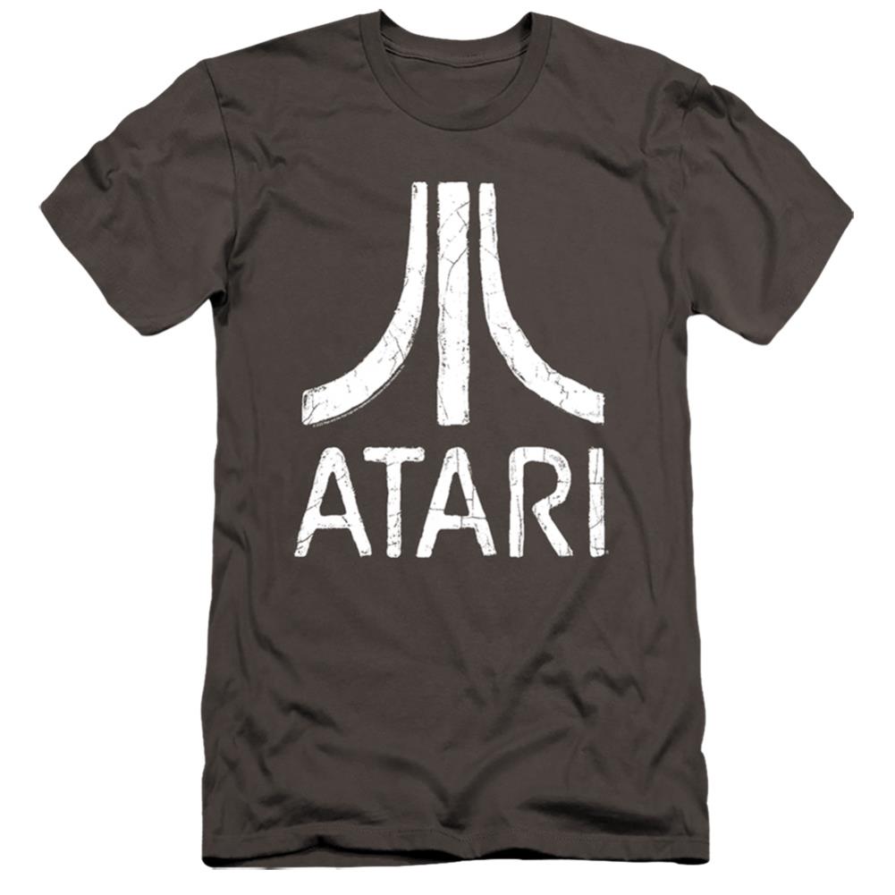 Atari Rough Logo Men's Ultra-Soft 30/1 Cotton Slim Short-Sleeve T-Shirt