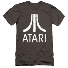 Atari Rough Logo Men's Ultra-Soft 30/1 Cotton Slim Short-Sleeve T-Shirt