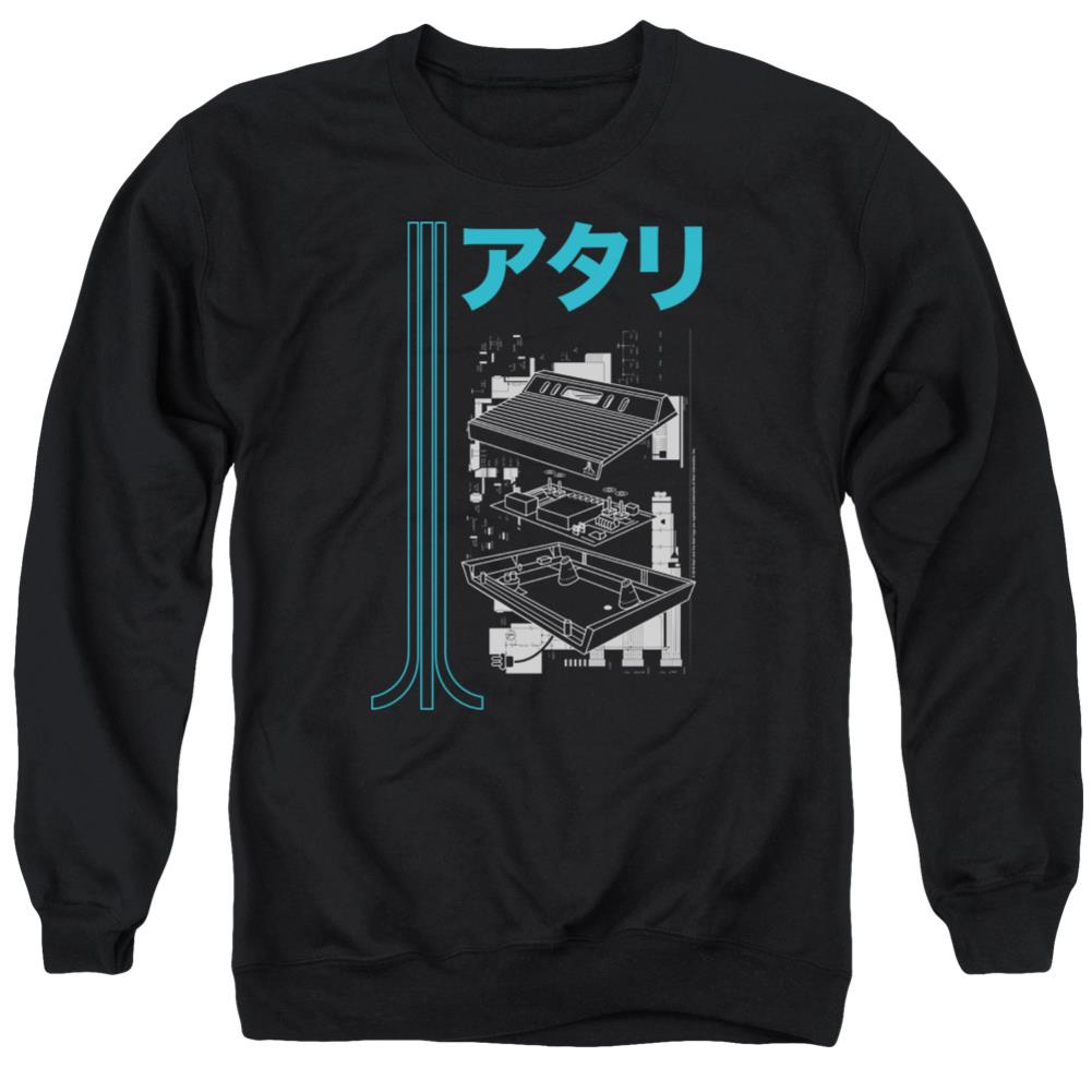 Atari Schematic Men's Crewneck 50 50 Poly Long-Sleeve T-Shirt