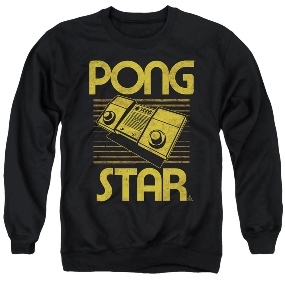 Atari Star Men's Crewneck 50 50 Poly Long-Sleeve T-Shirt