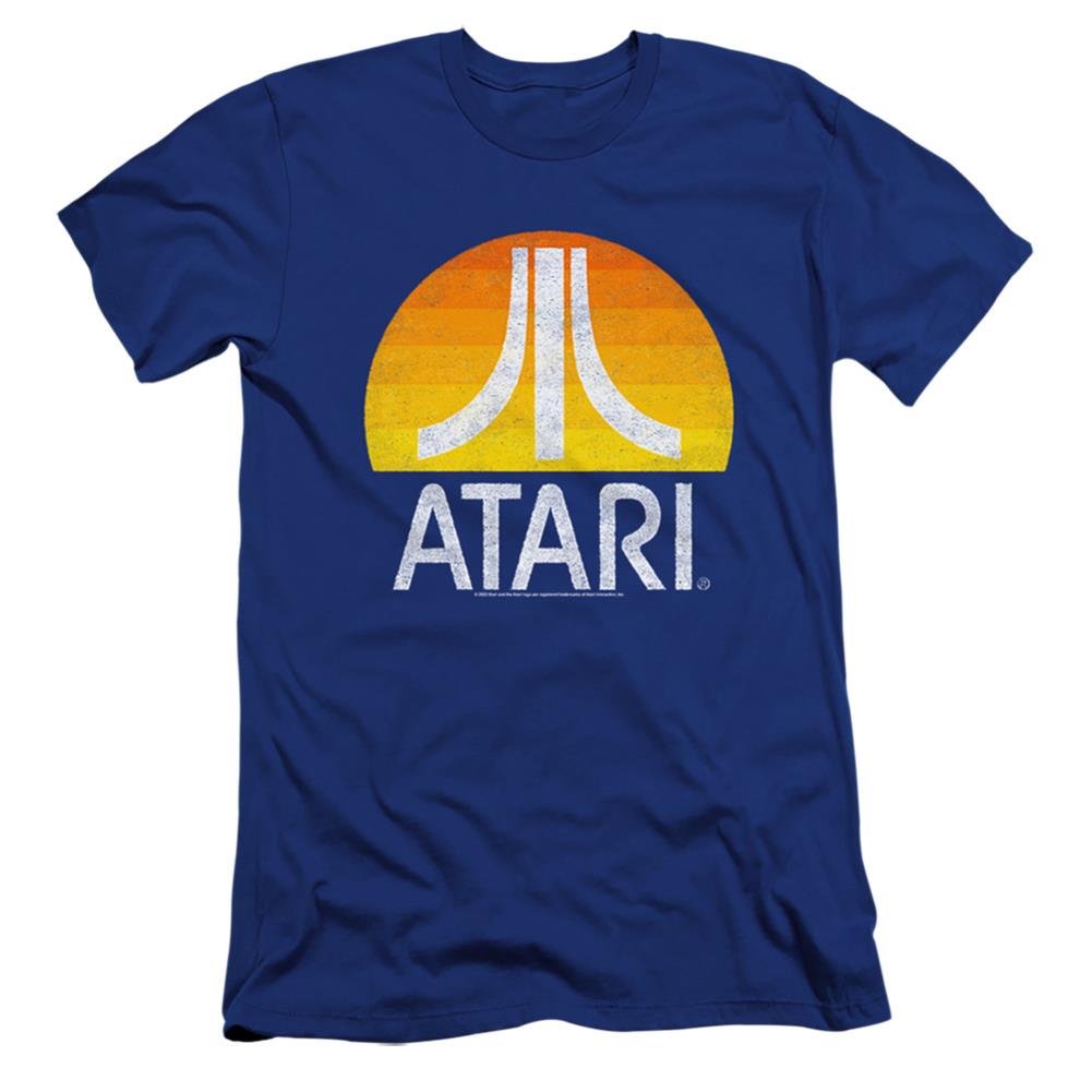 Atari Sunrise Eroded Men's Ultra-Soft 30/1 Cotton Slim Short-Sleeve T-Shirt