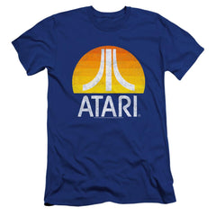 Atari Sunrise Eroded Men's Ultra-Soft 30/1 Cotton Slim Short-Sleeve T-Shirt