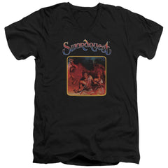 Atari Swordquest Men's 30/1 Cotton Slim V-Neck T-Shirt
