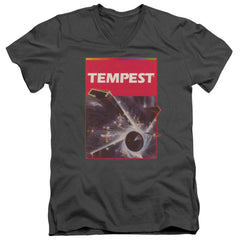 Atari Tempest Box Art Men's 30/1 Cotton Slim V-Neck T-Shirt