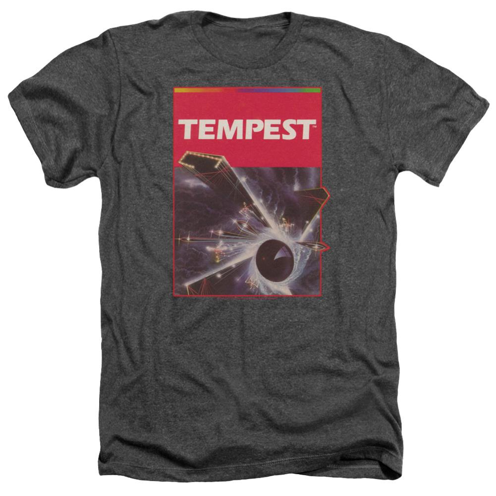 Atari Tempest Box Art Men's 30/1 Heather 60 40 Poly Short-Sleeve T-Shirt