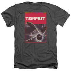 Atari Tempest Box Art Men's 30/1 Heather 60 40 Poly Short-Sleeve T-Shirt