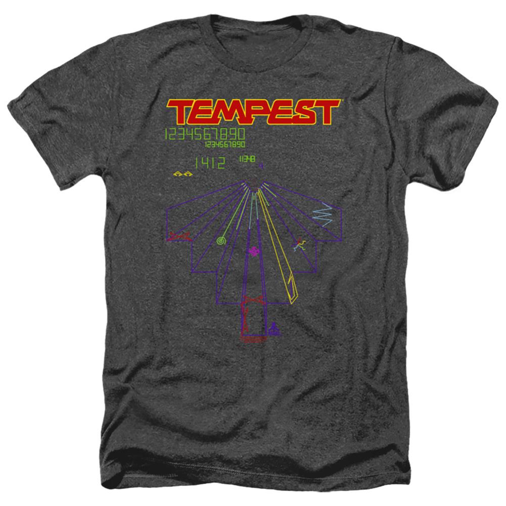 Atari Tempest Screen Men's 30/1 Heather 60 40 Poly Short-Sleeve T-Shirt