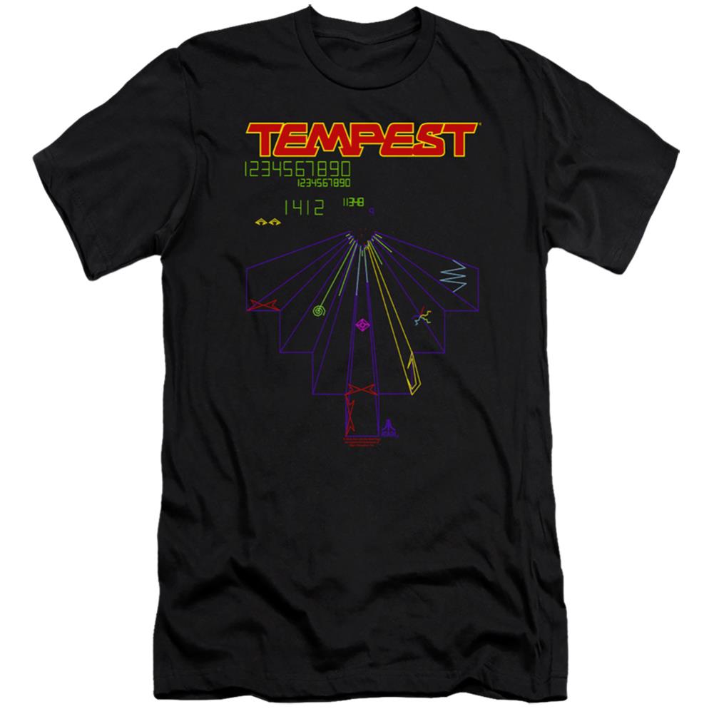 Atari Tempest Screen Men's Ultra-Soft 30/1 Cotton Slim Short-Sleeve T-Shirt