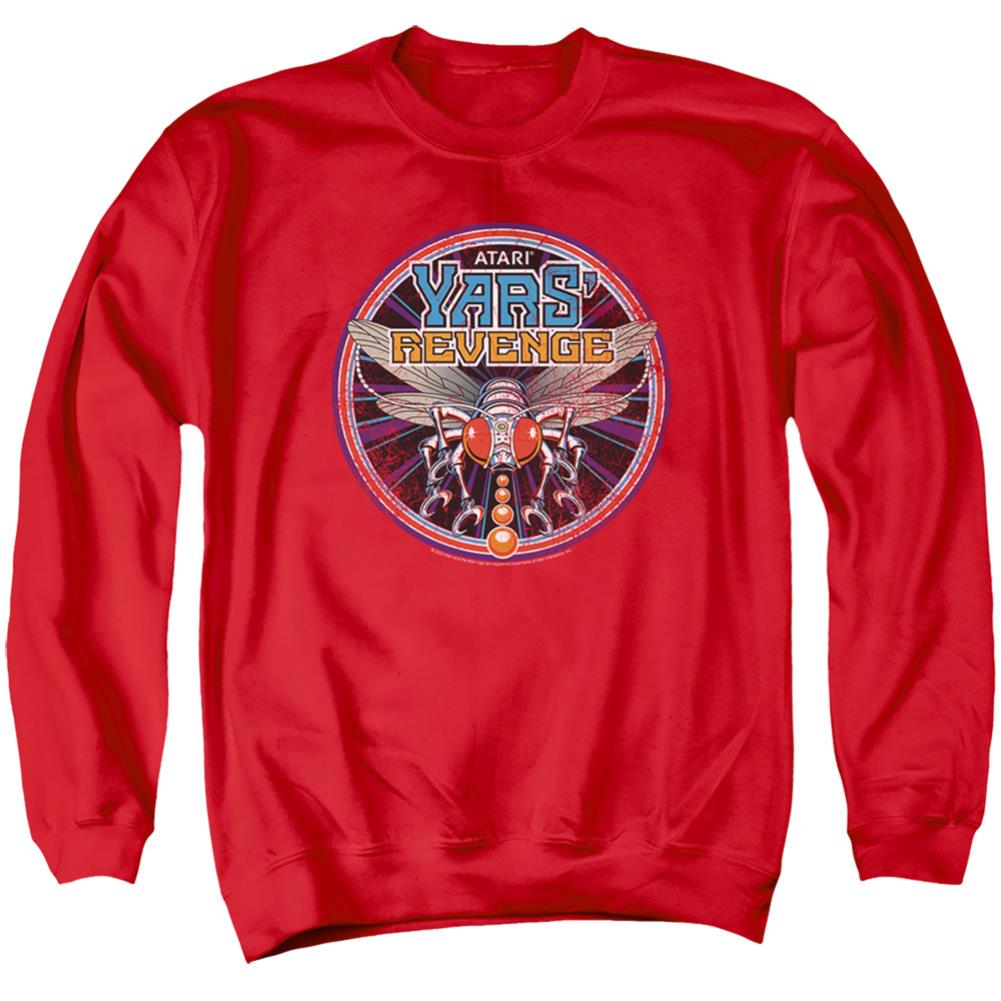 Atari Yars Revenge Patch Men's Crewneck 50 50 Poly Long-Sleeve T-Shirt