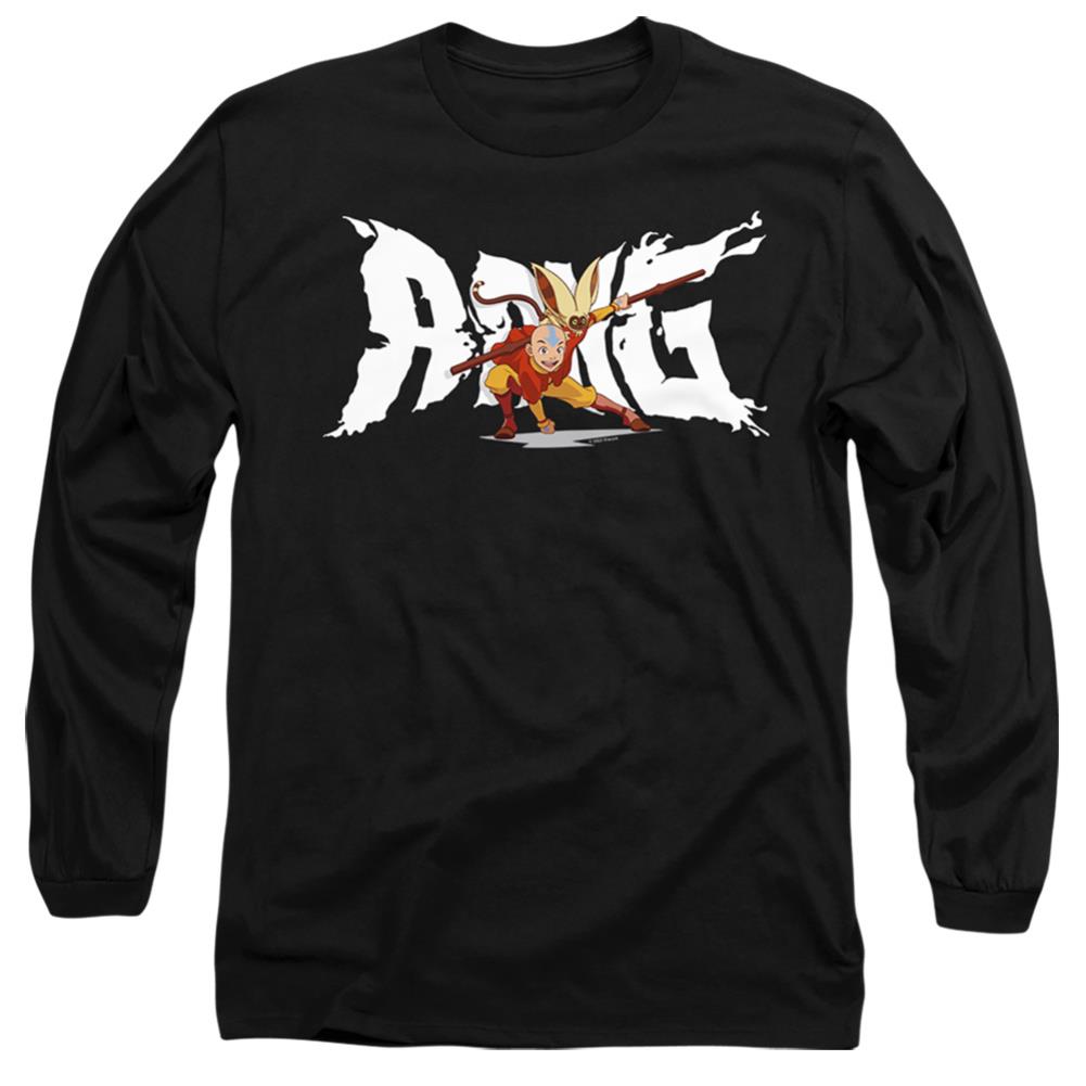 Avatar The Last Airbender Aang And Momo Men's 18/1 Cotton Long-Sleeve T-Shirt