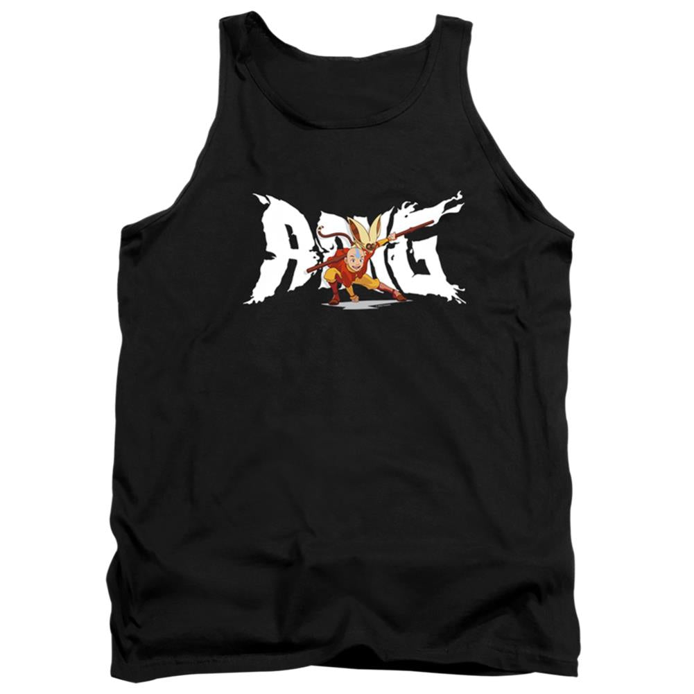 Avatar The Last Airbender Aang And Momo Men's 18/1 Cotton Tank Top