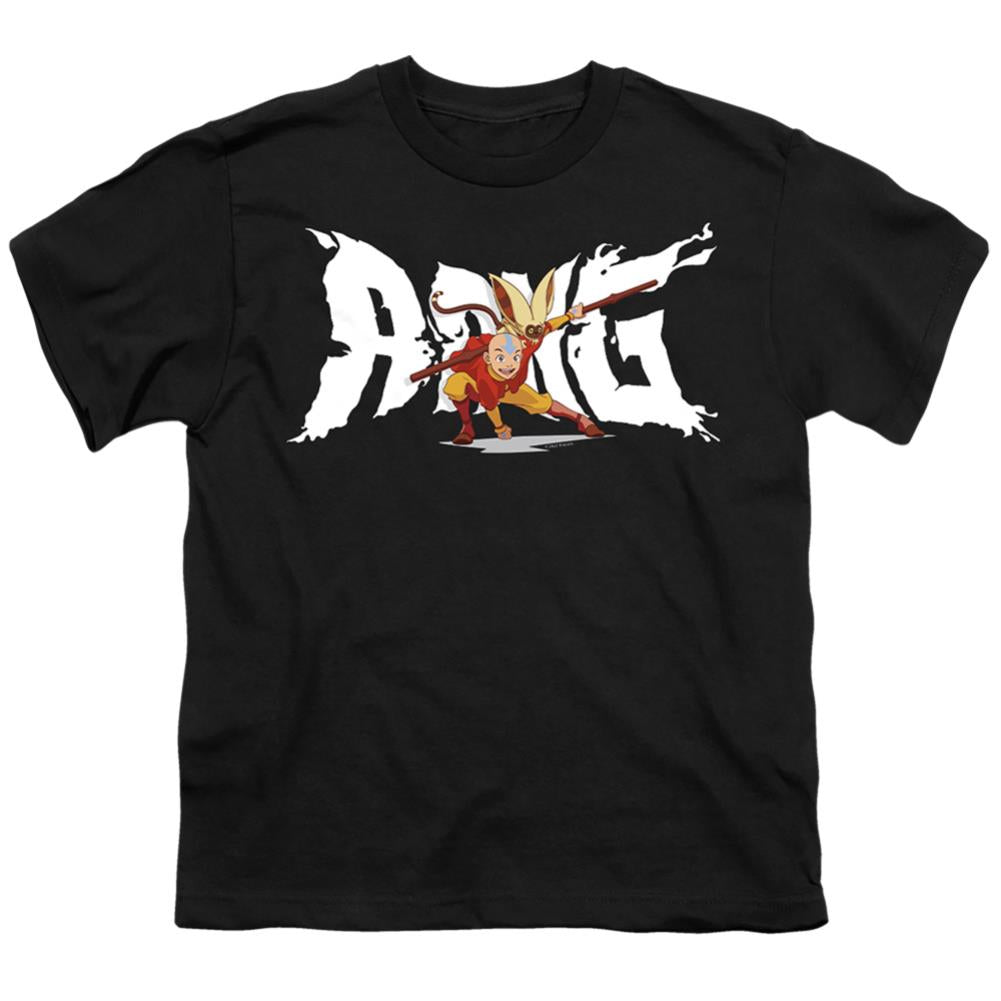 Avatar The Last Airbender Aang And Momo Youth 18/1 100% Cotton Short-Sleeve T-Shirt